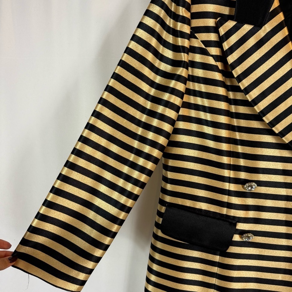 Vintage set Night studio New York size:12 color: gold, black striped print - Picture 6 of 17